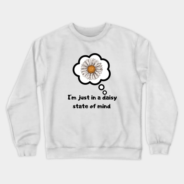 Daisies Flora Positive Vintage Retro Minimalist Crewneck Sweatshirt by Flowering Away